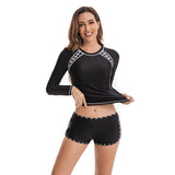 Rash Guard Shirt for Women Long Sleeve Two Piece Swimsuit