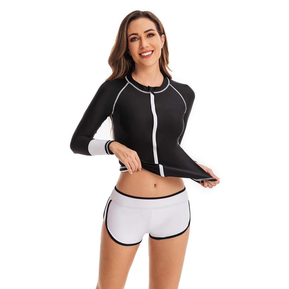 2 Piece Long Sleeve Swimsuits for Women