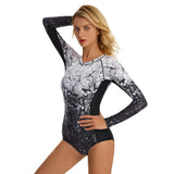 Women Long Sleeve Swimsuits One Piece Bathing Suit