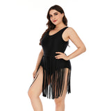 Women's Plus Size Fringe Hem Beach Swimsuit Bikini Swimsuit