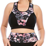 Printed Yoga Gym Tops for Women High Impact