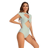 Cap Sleeve Surfing Swimsuits Sexy Bathing Suit