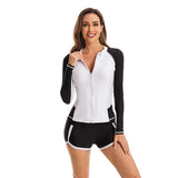 Black and White color Surfing Bathing Suit