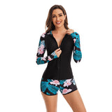 Long Sleeve Swimming Shirts with Bottom for Women