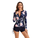 Long Sleeve Zipper Bathing Suit for Women