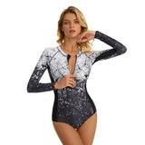 Women Long Sleeve Swimsuits One Piece Bathing Suit