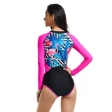 Long Sleeve Swimsuit Women One Piece Bathing Suit