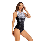 Tie-dye Surfing Bathing Suit Zipper Swimsuits