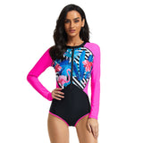 Long Sleeve Swimsuit Women One Piece Bathing Suit