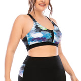Printed Yoga Gym Tops for Women Plus Size