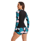 Long Sleeve Swimming Shirts with Bottom for Women