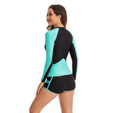 Long Sleeve Two Piece Surfing Swimsuits for Women