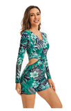 One Piece Long Sleeve Cut-out Bathing Suit