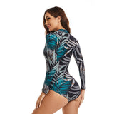 Womens Long Sleeve Rash Guard Swimsuit Bathing Suit