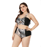 SiySiy Women's Plus Size One Piece Swimsuits High Waisted Leopard Print