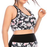 Plus Size Workout Tops Tank for Women Floral Printed