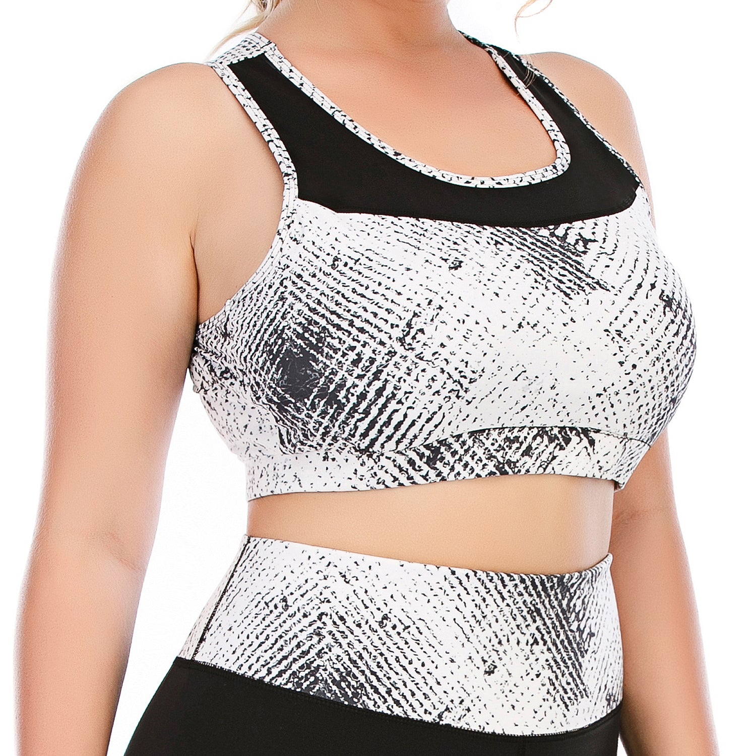 High Impact Gym Tops Build in Bra for Women