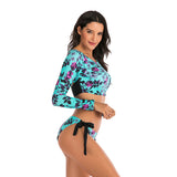 Long Sleeve Crop Top Bathing Suits Swimsuits for Women