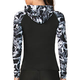 Long Sleeve Yoga Tops Build in Bra for Women Printed