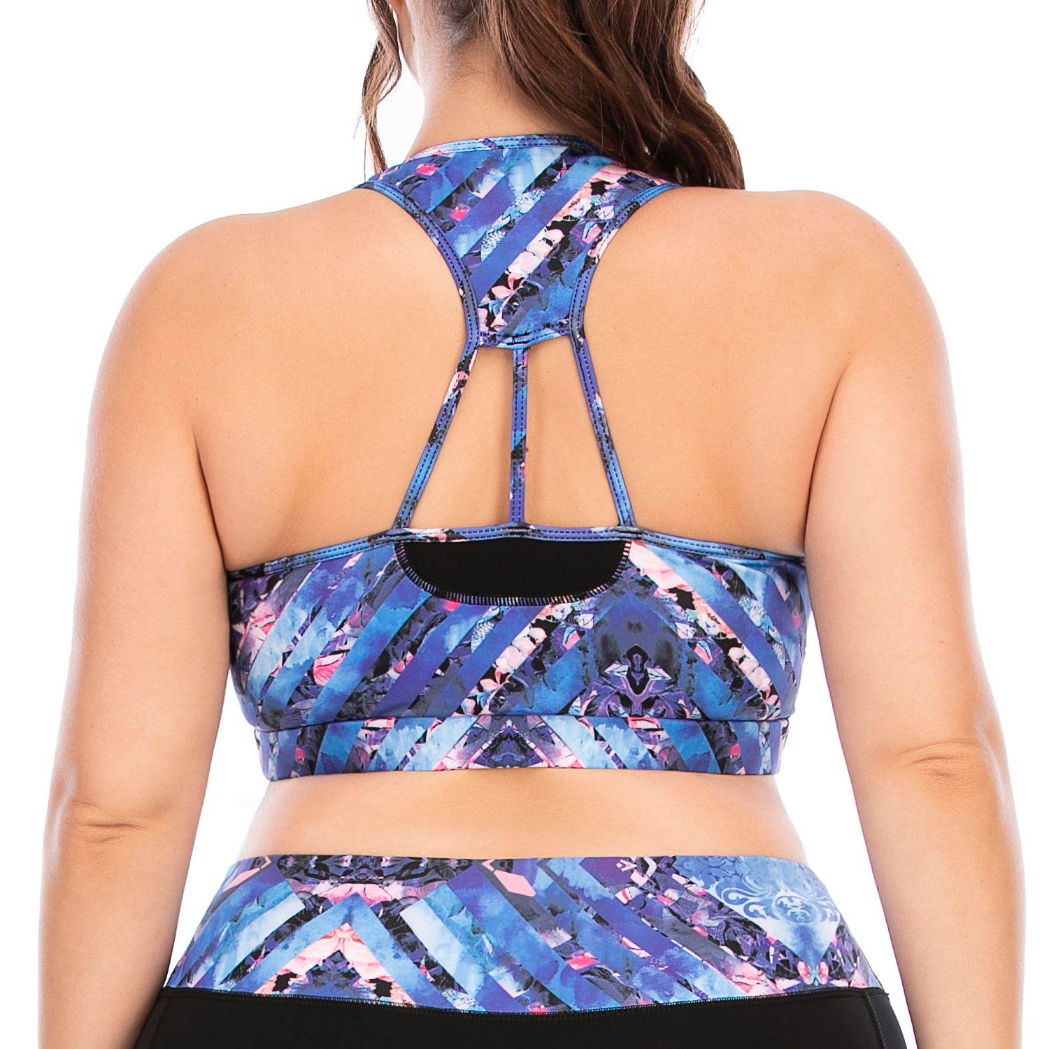 Printed Vivid Color Yoga Tops for Women Plus Size