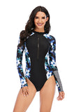 Long Sleeve Womens Bathing Suit One Piece Swimsuit